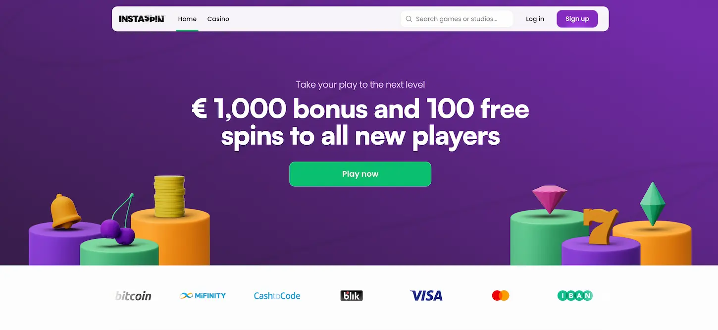 instaspin casino homepage