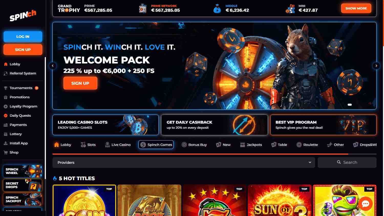 spinch_casino_homepage spinch_casino_homepage
