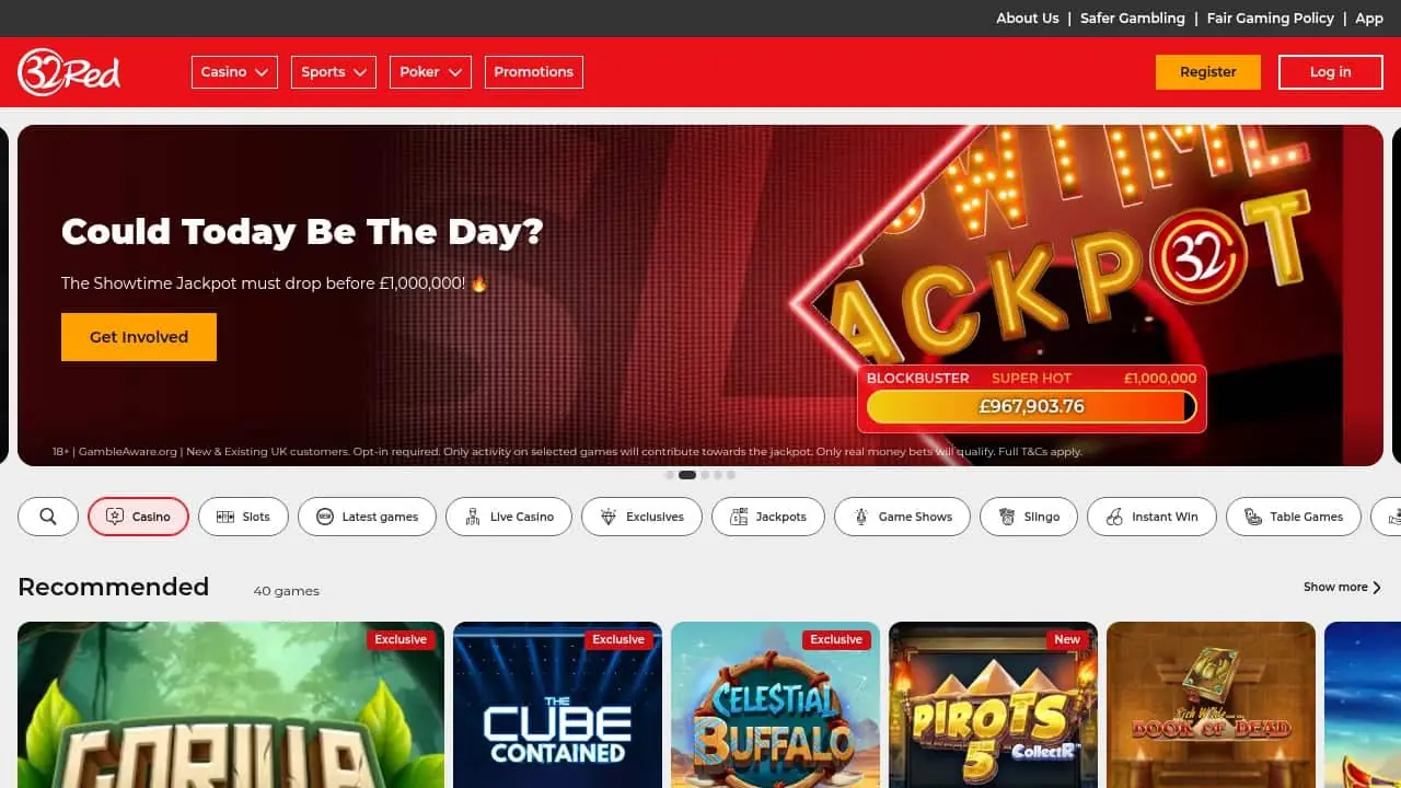 32Red homepage