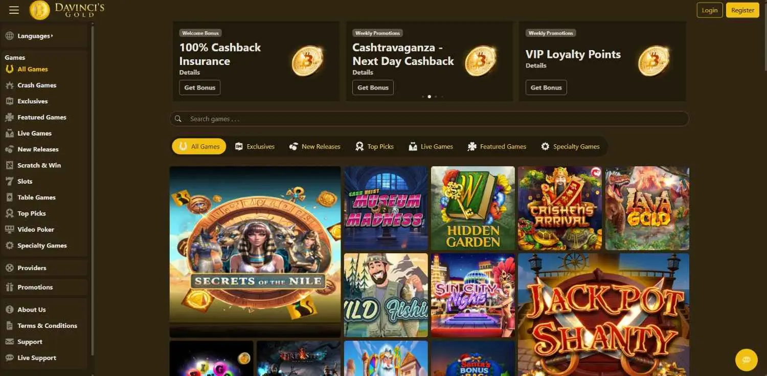 DaVinci's Gold Homepage