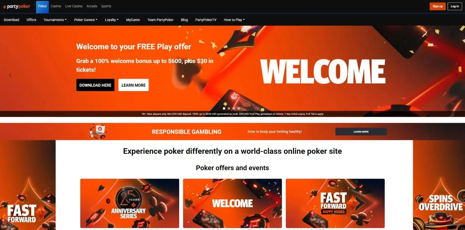 PartyPoker Homepage