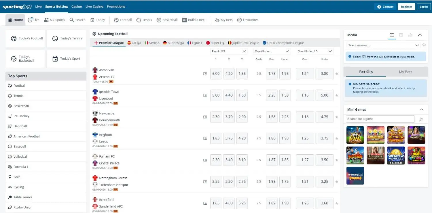Sportingbet Homepage