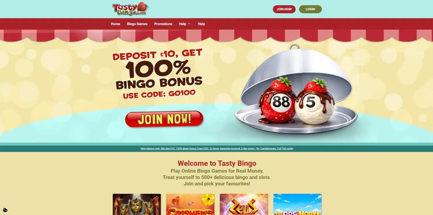 Tasty Bingo Homepage Tasty Bingo Homepage