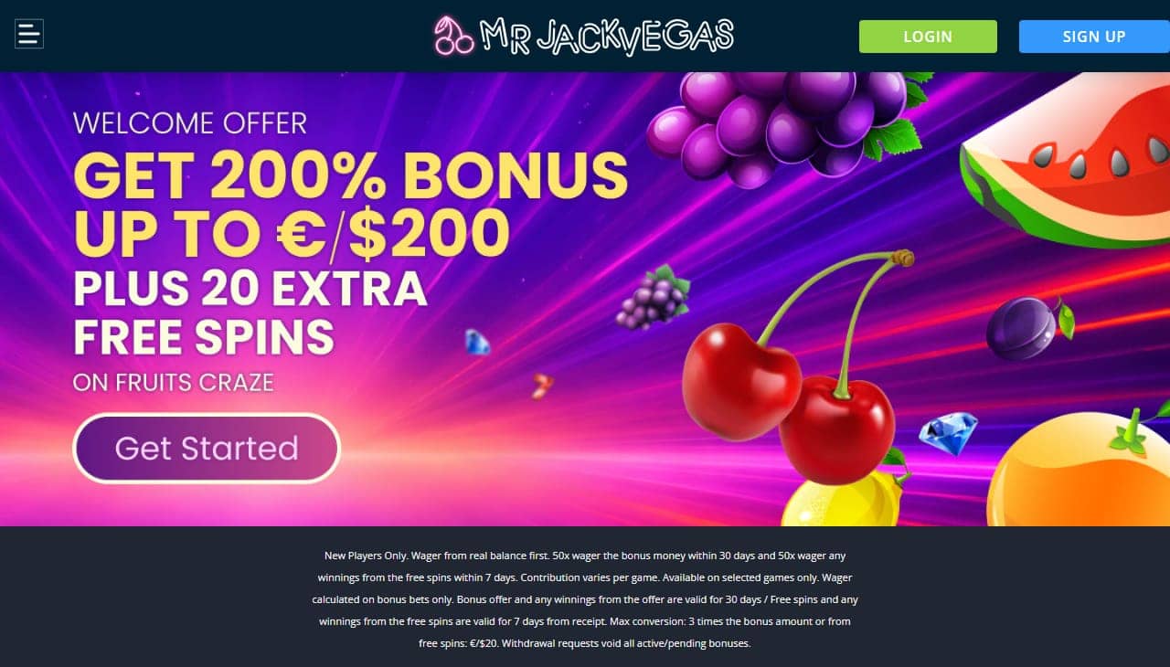 Mr Jack Vegas homepage