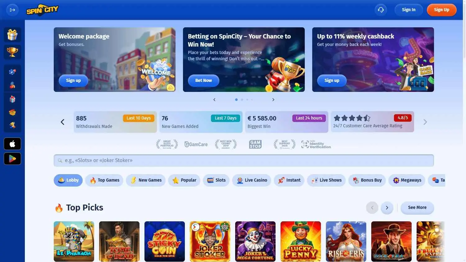 spin.city casino homepage spin.city casino homepage