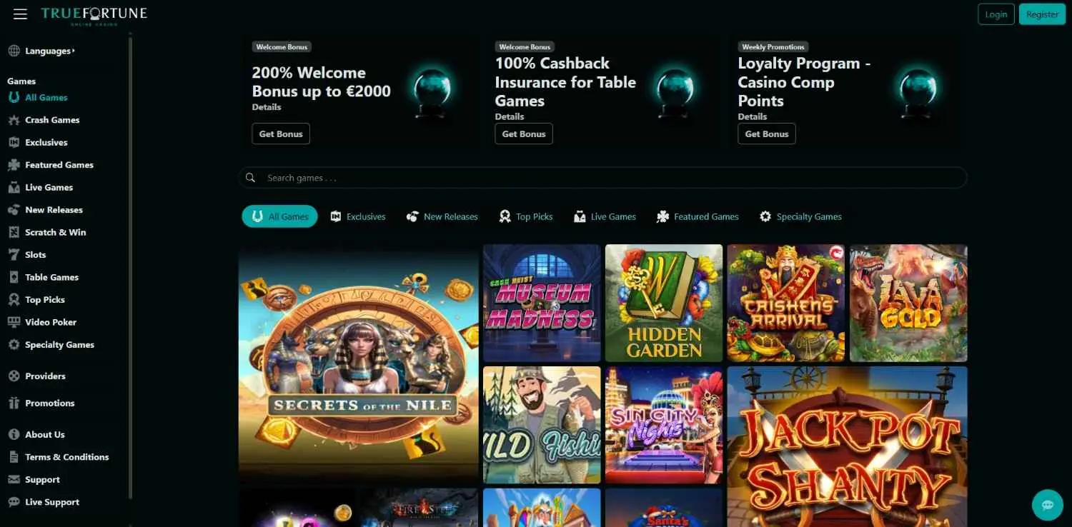 True Fortune Casino Homepage True Fortune Casino Homepage