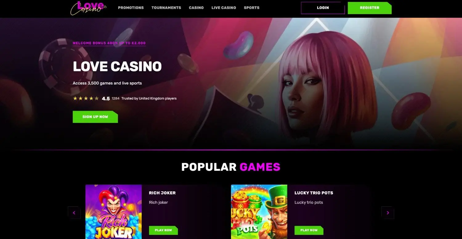 Love Casin Homepage